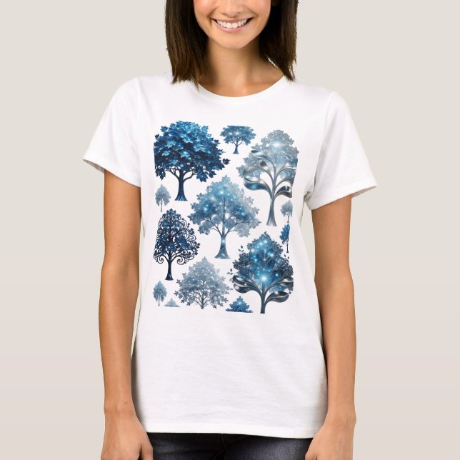 T-shirt personnalisé Fresh Silver BLUE ICE TREES (Devant)