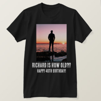 T-shirt personnalisé Funny 40e anniversaire marqua