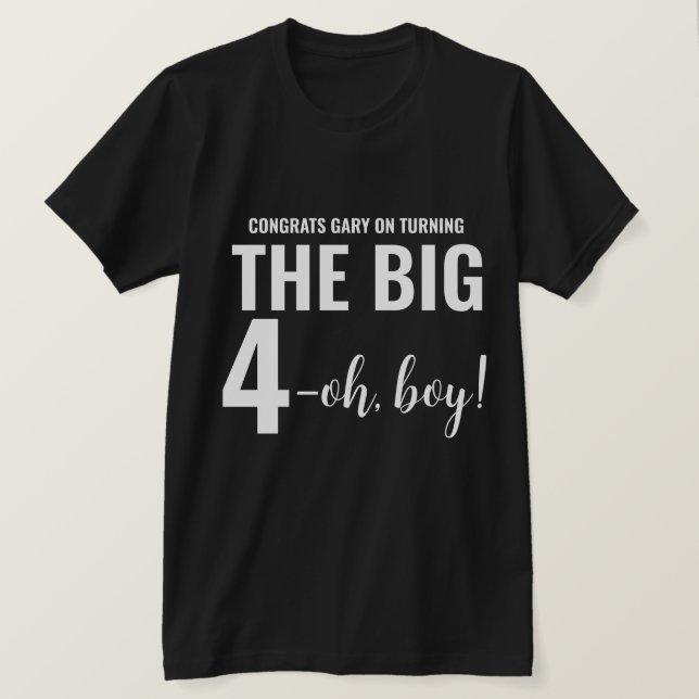 T-shirt personnalisé Funny 40e anniversaire marqua (Design devant)