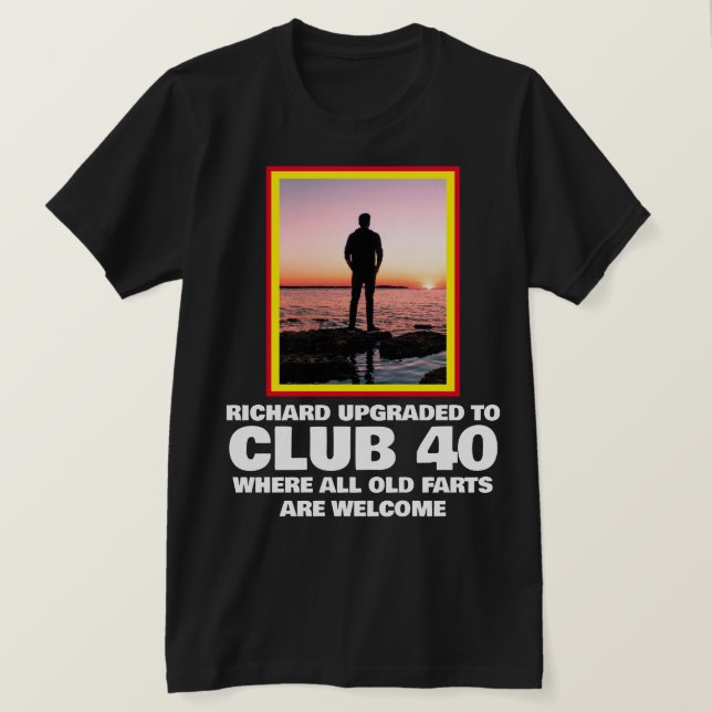 T-shirt personnalisé Funny 40e anniversaire marqua (Design devant)