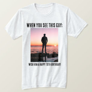 T-shirt Personnalisé Funny 70e Milestone Anniversaire T-sh