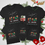 T-shirt Personnalisé Funny Face Photo Noël Famille d'elfes<br><div class="desc">Entrez dans l'esprit festif avec notre chemise à couture sur le visage des elfes de famille pour Noël ! Personnalisez chaque chemise avec des motifs ornementaux et ajoutez le visage de votre famille pour en faire la vôtre. Ces chemises assorties sont parfaites pour les réunions de vacances, les photos de...</div>