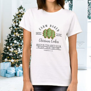T-shirt Personnalisé Funny Farm Baked Cookies de Noël
