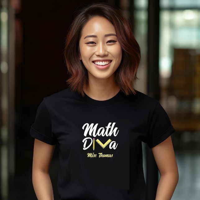 T-shirt Personnalisé Funny Math Diva Enseignant (Créateur téléchargé)
