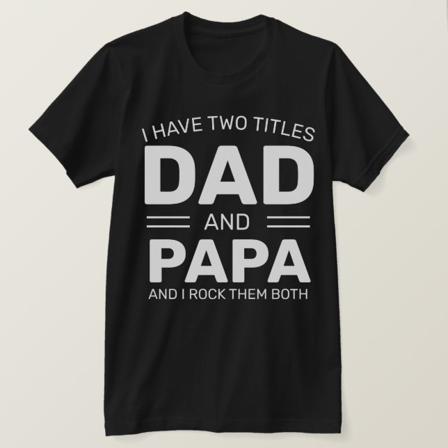 T-shirt Personnalisé Funny Papa Papa Fête des pères (Design devant)