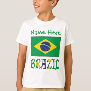 T-shirt personnalisé garçon drapeau du Brésil