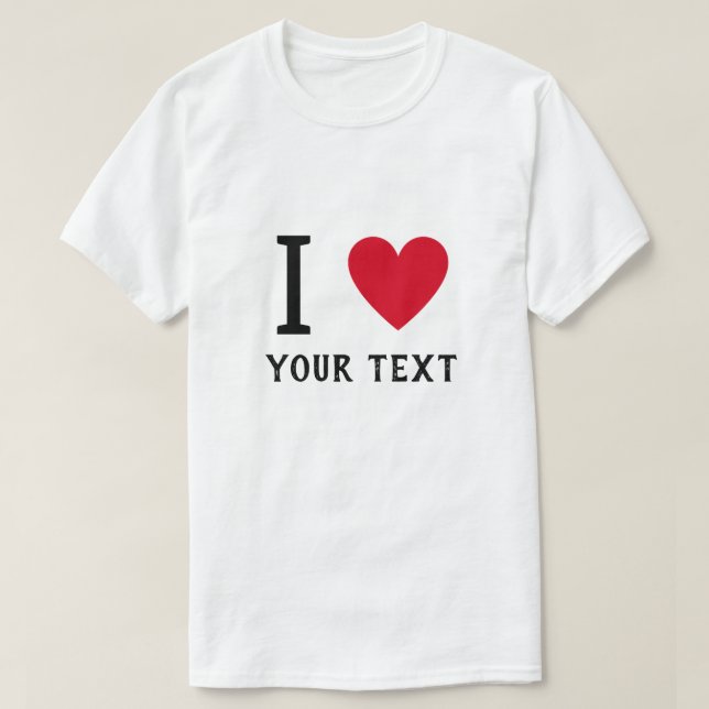T-shirt Personnalisé 'I Heart' (Design devant)