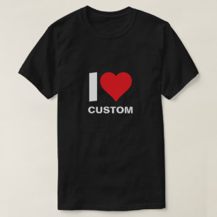T-shirt Personnalisé I Heart Personnalisé I Love Your Cust