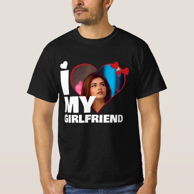 T-shirt Personnalisé I Love My - Heart Photo (Devant)