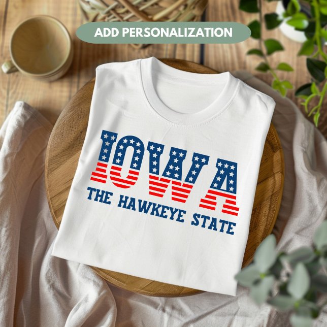 T-Shirt personnalisé Iowa Patriote L'État Hawkeye (Créateur téléchargé)