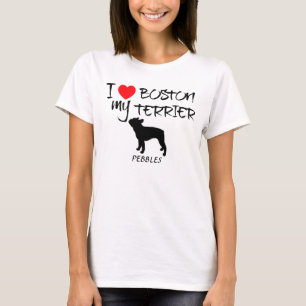 T-shirt Personnalisé J'Aime Mon Boston Terrier