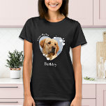 T-shirt Personnalisé J'aime mon chien Coeur mignon animal<br><div class="desc">Emportez votre meilleur ami avec vous partout où vous allez avec cette chemise amoureux des chiens photo pour animaux de compagnie personnalisée ! Un must pour chaque amoureux des chiens, chien maman et chien papa! Un fun "I Love My Dog" ... Personnalisez avec la photo et le nom préférés de...</div>