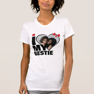 T-shirt Personnalisé J'aime mon coeur de bestie Photo