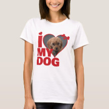 Personnalisé J'aime mon coeur de chien Photo