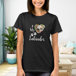 T-shirt Personnalisé J'Aime Mon Labrador Cute Animal Chien<br><div class="desc">Emmenez votre meilleur ami avec vous partout où vous allez avec cette chemise amoureux des chiens photo labrador personnalisée ! Un must pour chaque amoureux des chiens, chien maman et chien papa! Un plaisir que j'aime mon chien, cette citation de chemise "I Love My Labrador" peut être personnalisée à votre...</div>