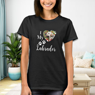 T-shirt Personnalisé J'Aime Mon Labrador Cute Animal Chien