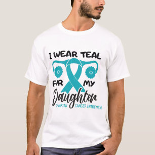 T-shirt Personnalisé Je porte Turquoise pour Ma fille