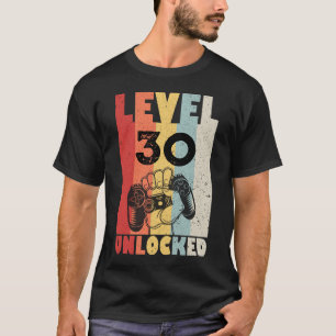 T-shirt Personnalisé Joueur d'anniversaire Niveau Vintage