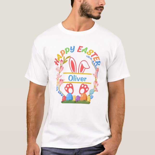 T-Shirt personnalisé Joyeuses Pâques (Devant)