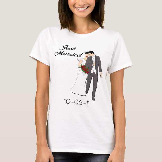 T-shirt personnalisé juste marié (Devant)