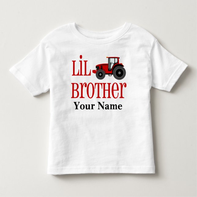 T-shirt personnalisé Little Brother Tractor (Devant)