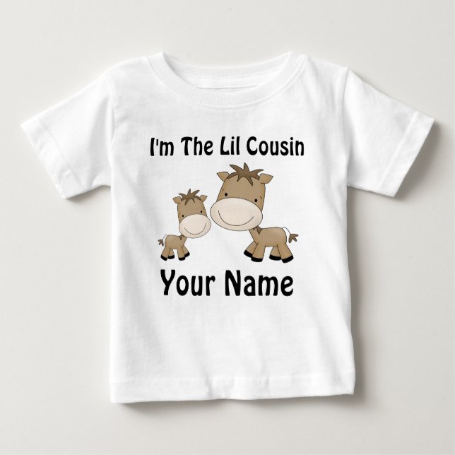 T-shirt personnalisé Little Cousin Horse (Devant)