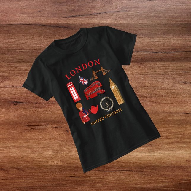 T-shirt Personnalisé Londres Landmarks Voyage Thème (Créateur téléchargé)