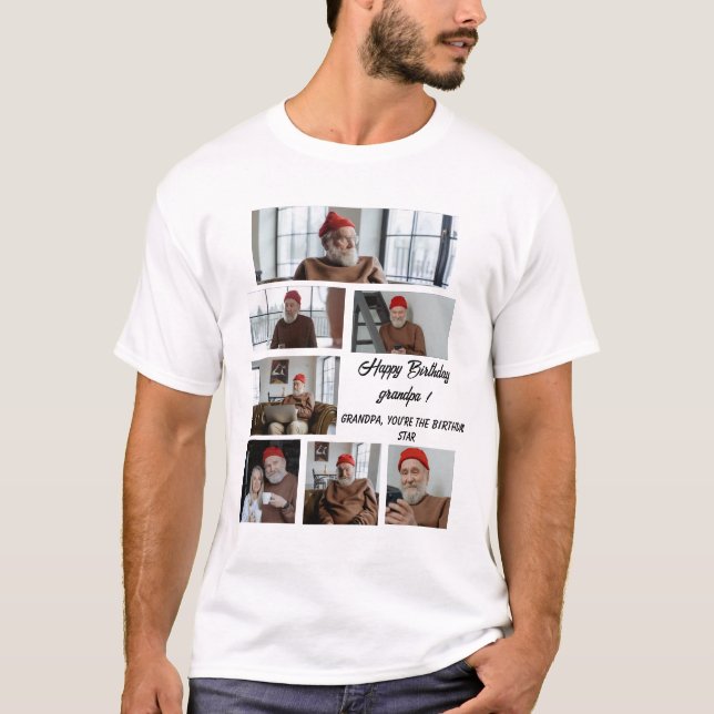 T-shirt Personnalisé L'Un Des Collages Photo D'Une Famille (Devant)