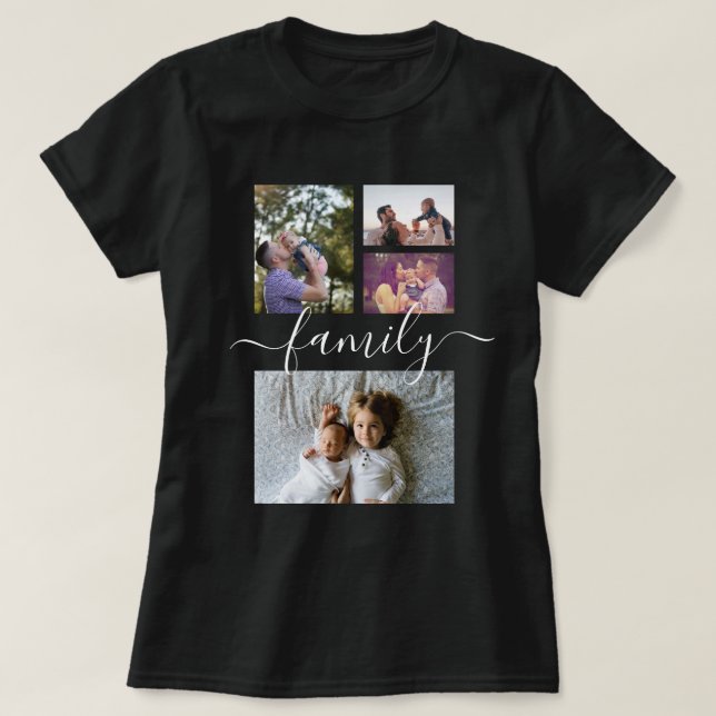 T-shirt Personnalisé L'Un Des Collages Photo D'Une Famille (Design devant)