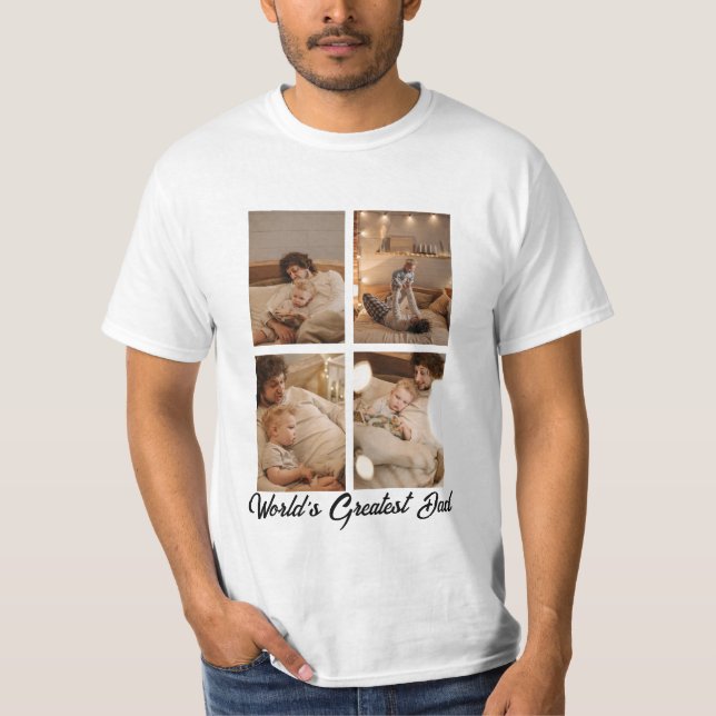 T-shirt Personnalisé L'Un Des Collages Photo D'Une Famille (Devant)