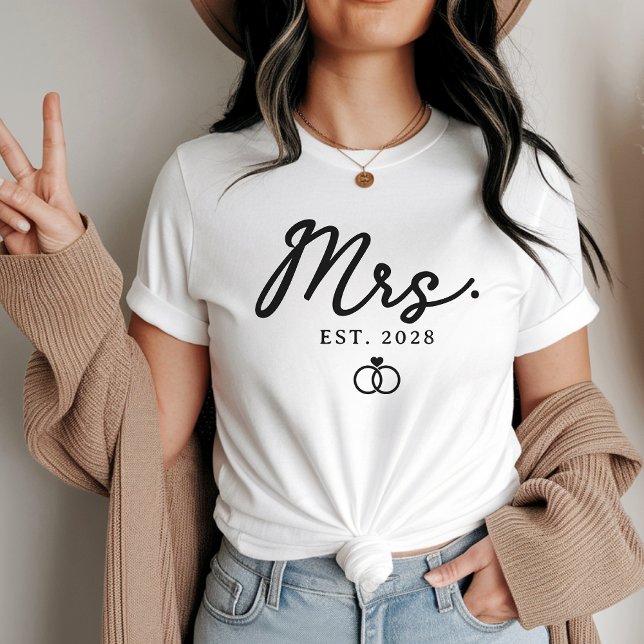 T-shirt Personnalisé M. & Mme Shirts | Cadeau mariage (custom Mr and Mrs shirts, bride and groom shirts, husband and wife gift, personalized wedding shirts)