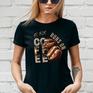 T-shirt Personnalisé Ma maman court en vacances café