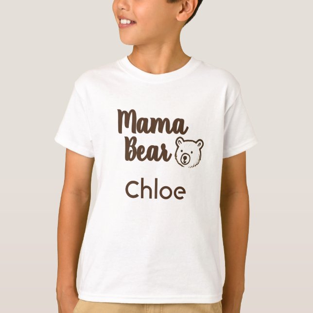 T-shirt personnalisé Mama Bear (Devant)