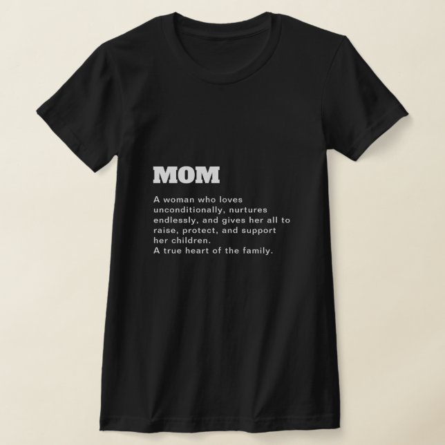 T-shirt Personnalisé Maman Définition Pour la Fête des Mèr (Poser)