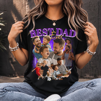T-shirt personnalisé Meilleur Papa Collage de styl