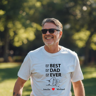 T-shirt personnalisé Meilleur Papa de Tous les Tem