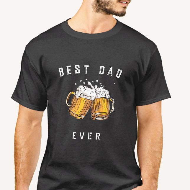 T-shirt Personnalisé Meilleur Papa Jamais bière Verre (Créateur téléchargé)