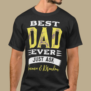 T-shirt Personnalisé Meilleur Papa Papa Père Toujours Pose