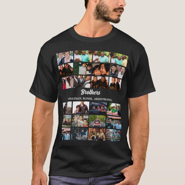 T-shirt Personnalisé Meilleurs Amis Forever Brothers Photo (Devant)