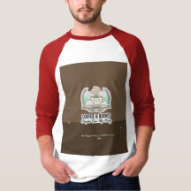 T-Shirt Personnalisé Minimaliste Café & Livres | E