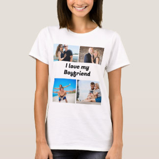 T-shirt Personnalisé moderne I Love my Girlfriend 4 Photo