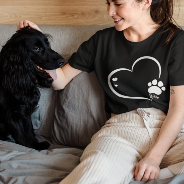 T-shirt Personnalisé Nom de chien personnalisé Dag maman c (Créateur téléchargé)