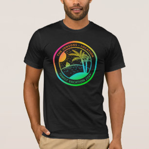 T-shirt Personnalisé Nom de famille Vacances Seaside Beach