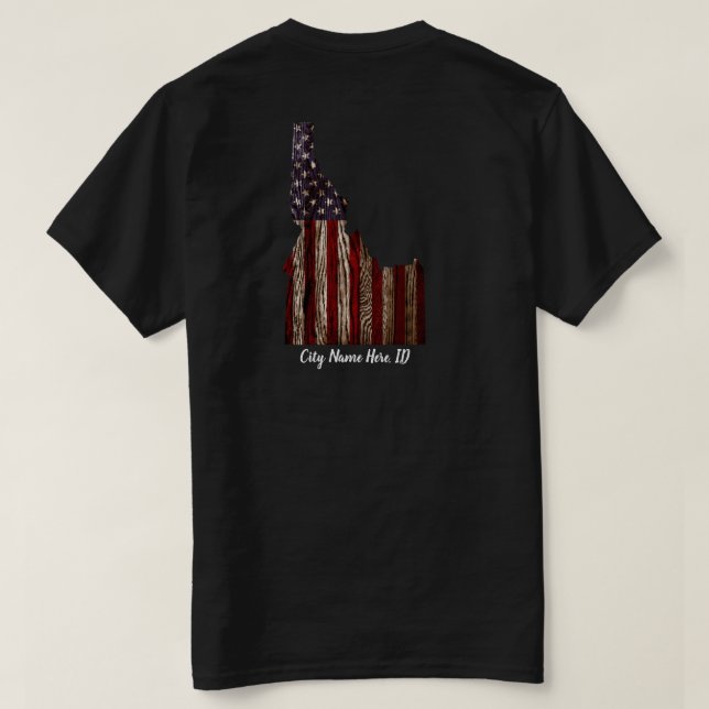 T-SHIRT PERSONNALISÉ - NOM DE LA VILLE - IDAHO PATRIOT BUR (Design dos)