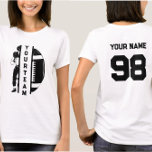 T-shirt Personnalisé Nom Et Nom De Votre Équipe De Footbal<br><div class="desc">Chemise De Football customisée Avec Votre Nom Football - Football Saison Tee - Football Graphique</div>