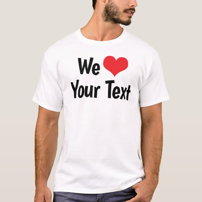 T-shirt personnalisé 'Nous aimons' (Devant)