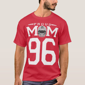 T-shirt Personnalisé Numéro 96 Fier Football Maman Personn