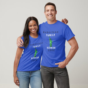 T-shirt Personnalisé NYC Famille Réunion Royal Blue