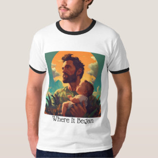 T-shirt Personnalisé Où Il A Commencé La Fête des pères T-