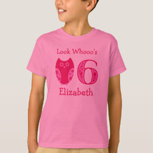 T-shirt personnalisé par anniversaire rose de
